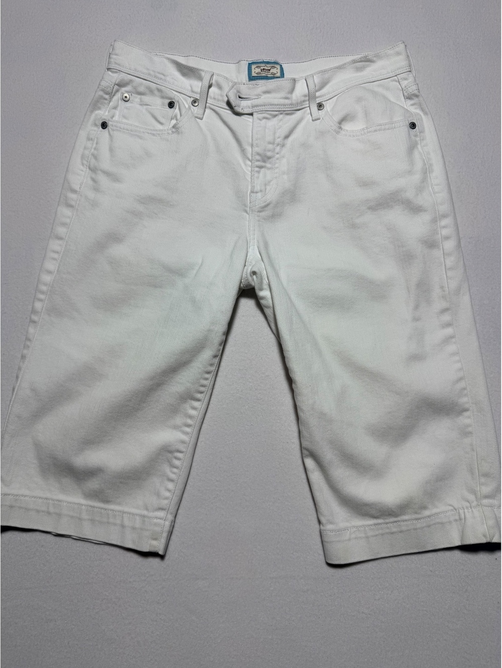 Levi’s 515 Capri Women’s Size 6 White Stretch Denim Cropped Jeans